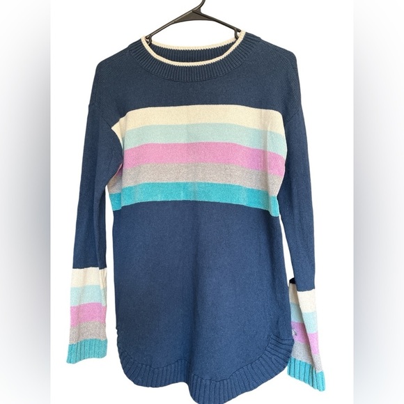 Talbots Sporty Stripe Colorblock Lounge Tunic Size XS - Picture 2 of 8